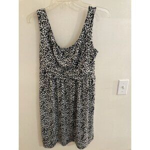 Animal Print Romper MIDI Floaty Beach Tank Dress Size M 8-10 Cottage Core